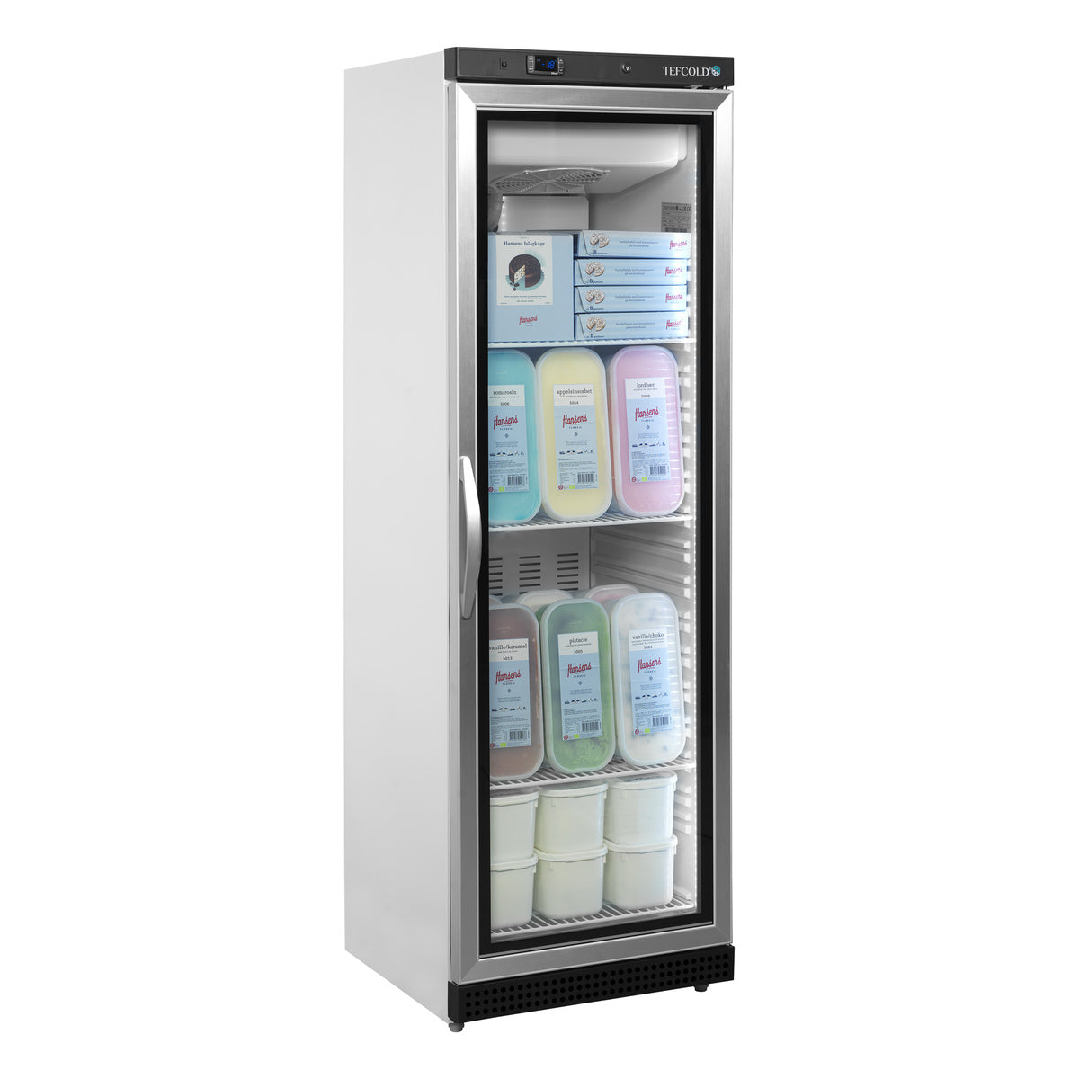 Tefcold UF400VG – produktbilde med innhold