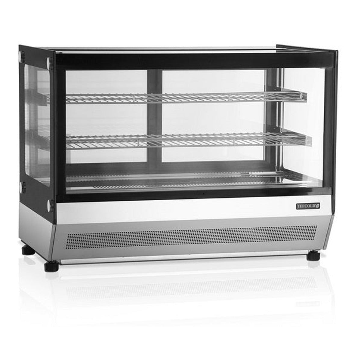Kjøledisk Tefcold LCT900F/BLACK – ventilert kjøling, LED-belysning, skyvedører i glass