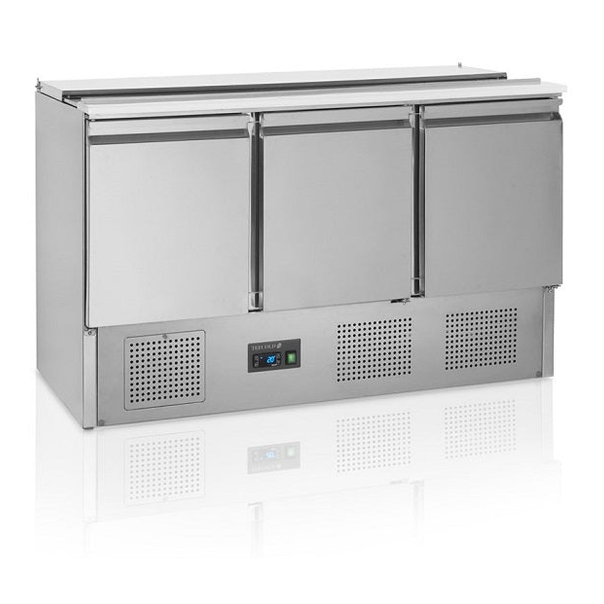 Saladette GN1/1 Tefcold SA1365 – vifteassistert kjøling, rustfritt stål, automatisk avriming