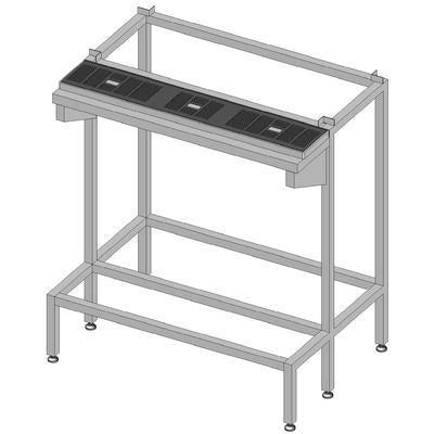 Animo Åpen base i rustfritt stål CB 2x5 (W)