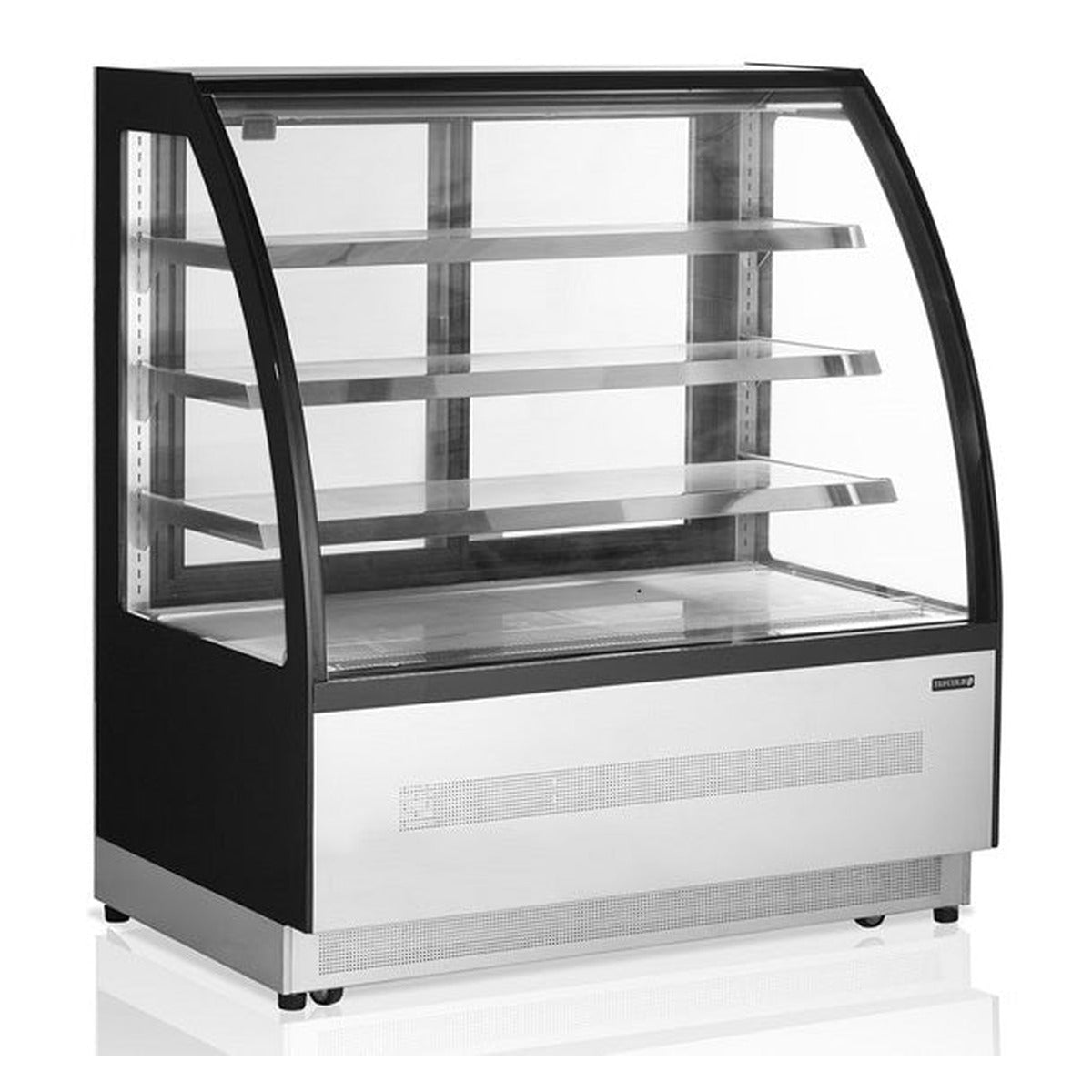Kjøledisk Tefcold LPD1200C/BLACK – LED-belysning, skyvedører i glass, rustfritt stål
