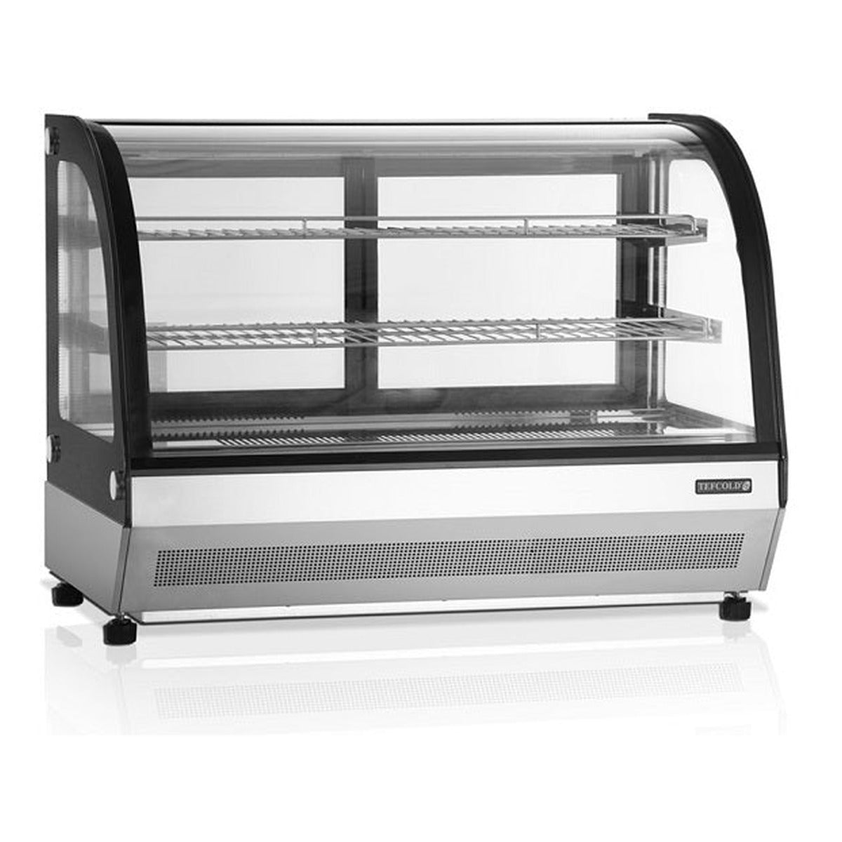 Kjøledisplaybenk Tefcold LCT900C/BLACK – ventilert kjøling, LED-belysning, skyvedører i glass