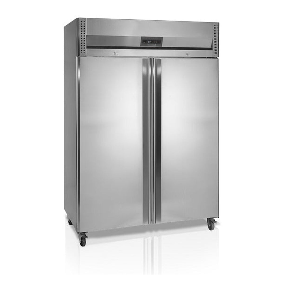 Stående fryser Tefcold RF1010 – ventilert kjøling, rustfritt stål, justerbare hyller