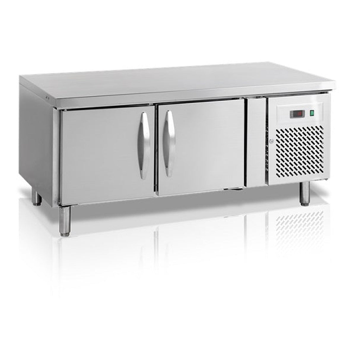 Underbenk GN1/1 Tefcold UC5210 – ventilert kjøling, rustfritt stål, automatisk avriming
