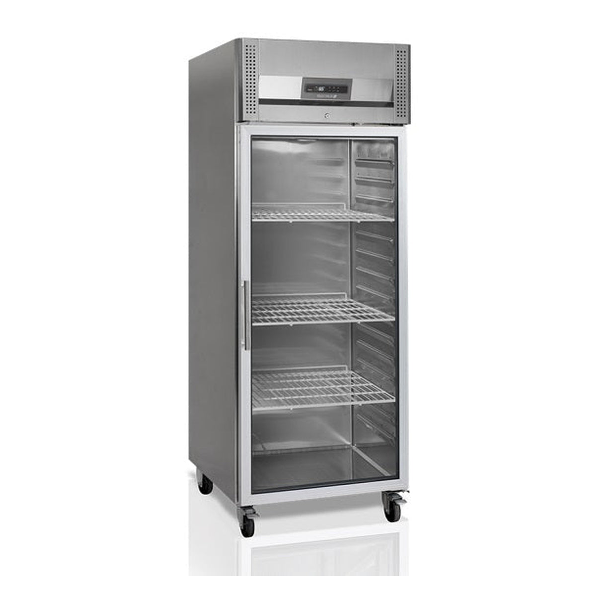Stående kjøleskap GN2/1 Tefcold RK710G – ventilert kjøling, rustfritt stål, justerbare hyller