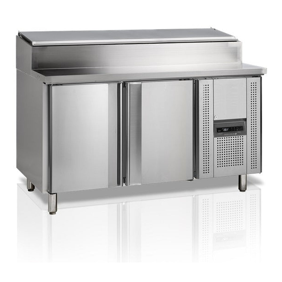 Sandwichbenk Tefcold SS8200 – ventilert kjøling, rustfritt stål, automatisk avriming