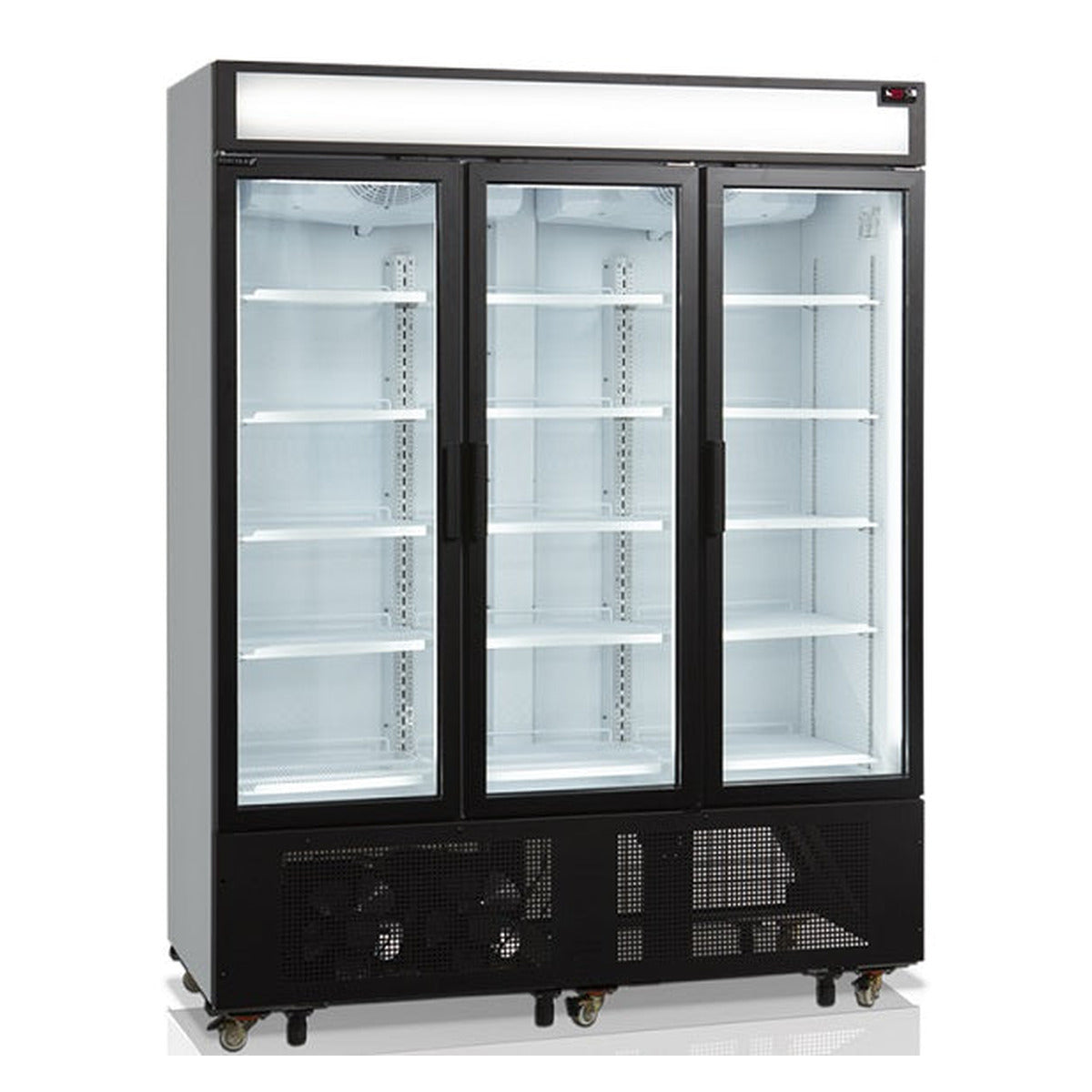 Displaykjøleskap Tefcold FSC1600H – med 3 dører og lystopp, ventilert kjøling, LED-belysning