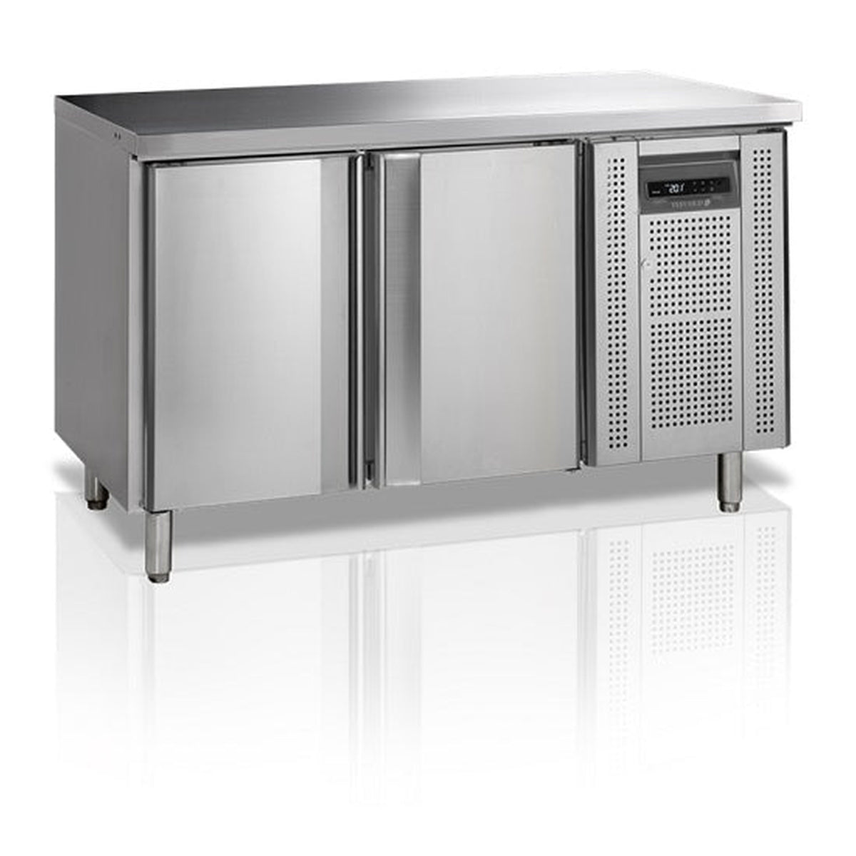 Frysebenk GN1/1 Tefcold CF7210/-SP – ventilert kjøling, rustfritt stål, automatisk avriming