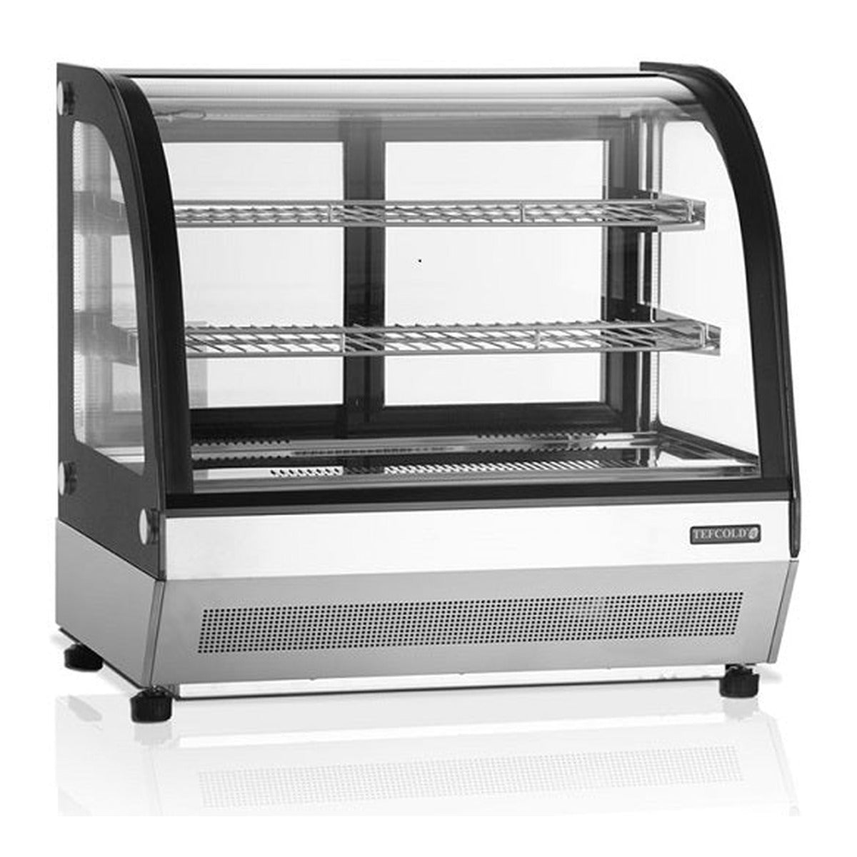 Kjøledisk Tefcold LCT750C/BLACK – ventilert kjøling, LED-belysning, skyvedører i glass