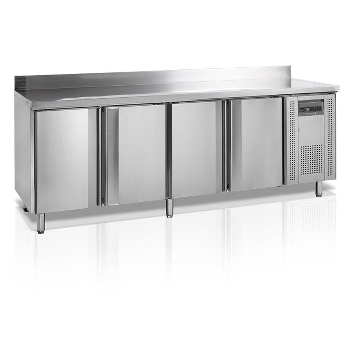 Frysebenk GN1/1 Tefcold CF7410 – ventilert kjøling, rustfritt stål, automatisk avriming